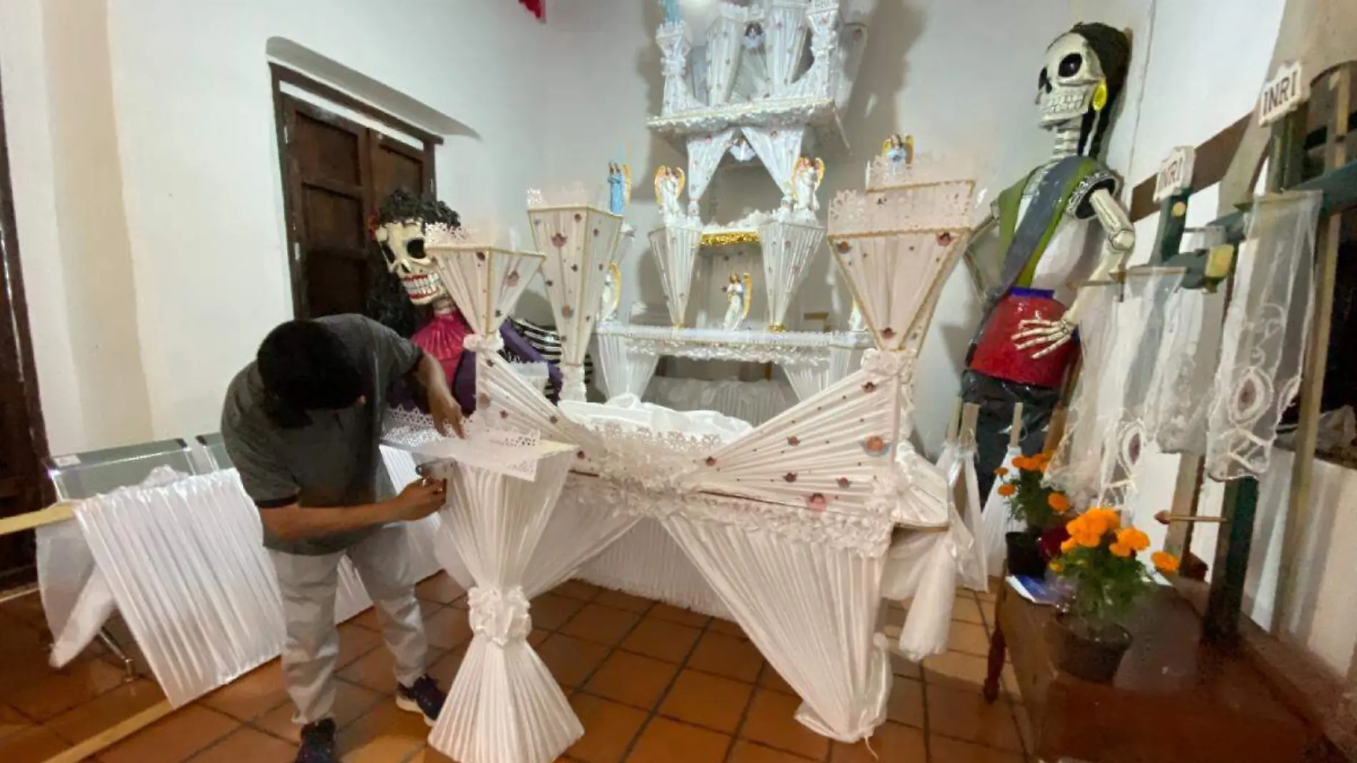 Preparativos en Huaquechula por Dia de muertos